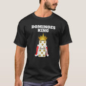 Dominoes Koning Mannen Dominoes Speler Jongens Dom T-shirt (Voorkant)