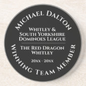 Dominoes League Trophy Sandstone Onderzetter (Voorkant)