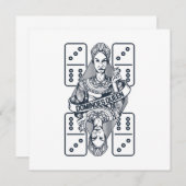 Dominoes Queen Play Tiles Puzzler Game Gift Kaart (Voorkant / Achterkant)