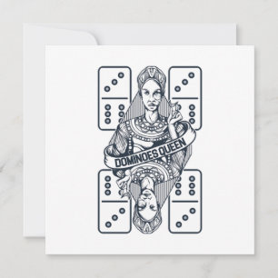 Dominoes Queen Play Tiles Puzzler Game Gift Kaart