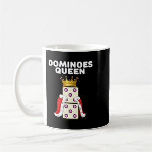Dominoes Queen Vrouwen Domino Speler Shirt Meisjes Koffiemok
