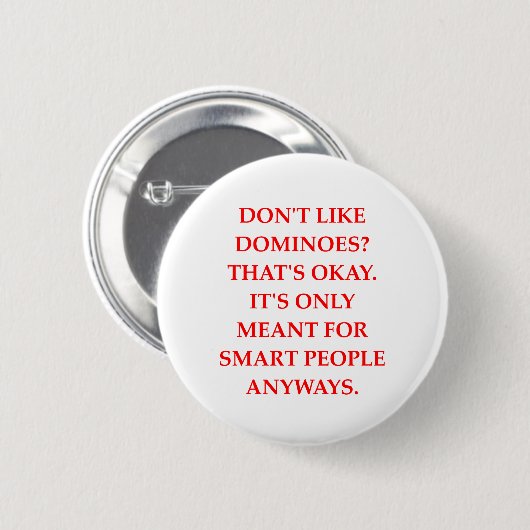 DOMINOES RONDE BUTTON 5,7 CM (Voorkant /achterkant)