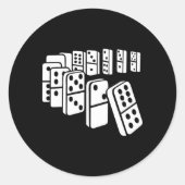 Dominoes Ronde Sticker (Voorkant)