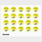 DOMINOES-speler Ronde Sticker (Vel)