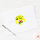 DOMINOES-speler Ronde Sticker (Envelop)