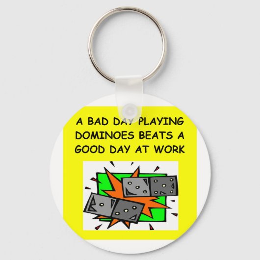 DOMINOES-speler Sleutelhanger (Voorkant)