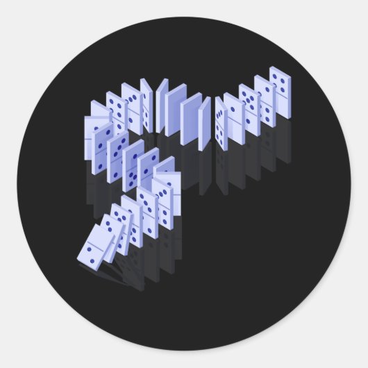 Dominoes Tegels Domino Player Dominoes Lover Strat Ronde Sticker (Voorkant)