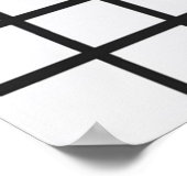 Dominoes-Tic Tac Toe LABEL Grid (2-inch koelkasten Poster (Hoek)