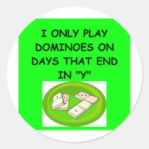 DOMINOESgifts t-shirts Ronde Sticker