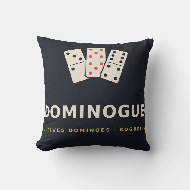 DominoGue Titel Worp Kussen (Voorkant)