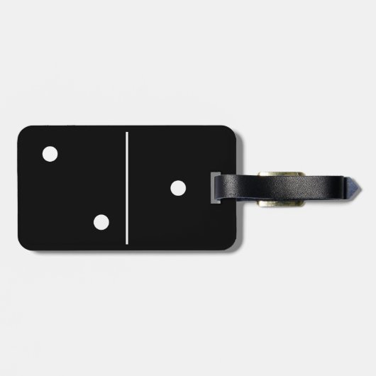 Dominos Game Piece Bagagelabel (Achterkant horizontaal)