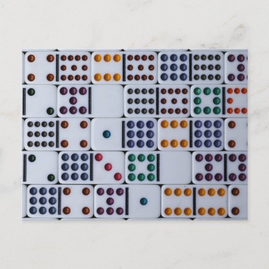 Dominos Numbers Game Briefkaart (Voorkant)