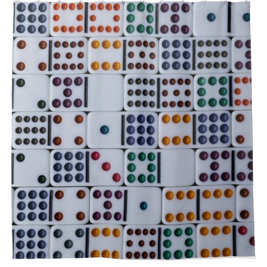 Dominos Numbers Game Douchegordijn (Voorkant)