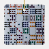 Dominos Numbers Game Keramisch Ornament (Achterkant)