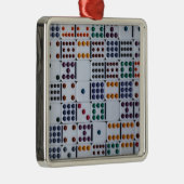 Dominos Numbers Game Metalen Ornament (Rechts)