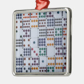 Dominos Numbers Game Metalen Ornament (Links)
