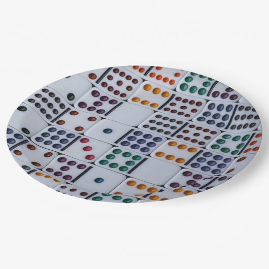 Dominos Numbers Game Papieren Bordje (Gekanteld)