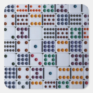 Dominos Numbers Game Vierkante Sticker