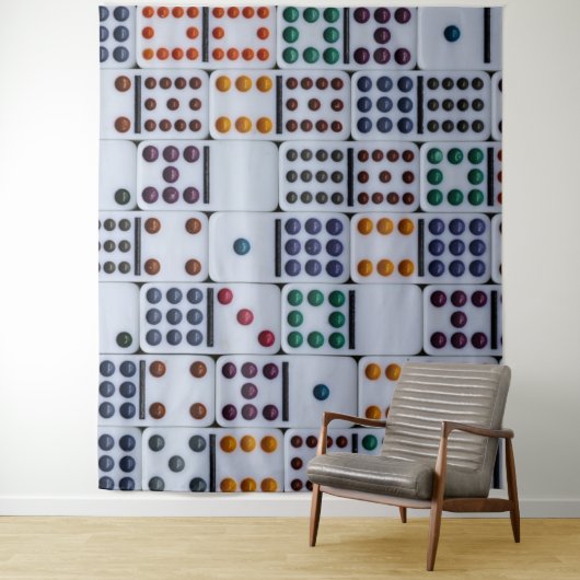 Dominos Numbers Game Wandkleed (In situ)