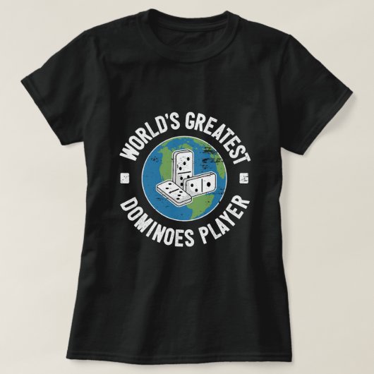 Domino's spelen De Wereld Grootste Domino Speler T-shirt (Design voorkant)