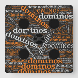 DOMINO'S VIERKANTE KLOK