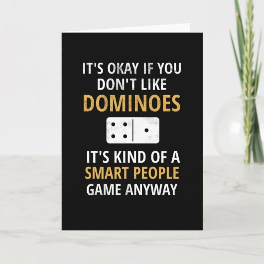 Dominosen| Dominoes Player Dominoes Lovers Kaart (Voorkant)