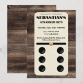 Dominothema uitnodiging (Voorkant / Achterkant)