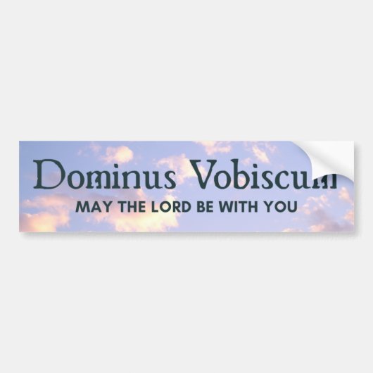 Dominus Vobiscum Latijn massaal handel Katholieke  Bumpersticker (Voorkant)
