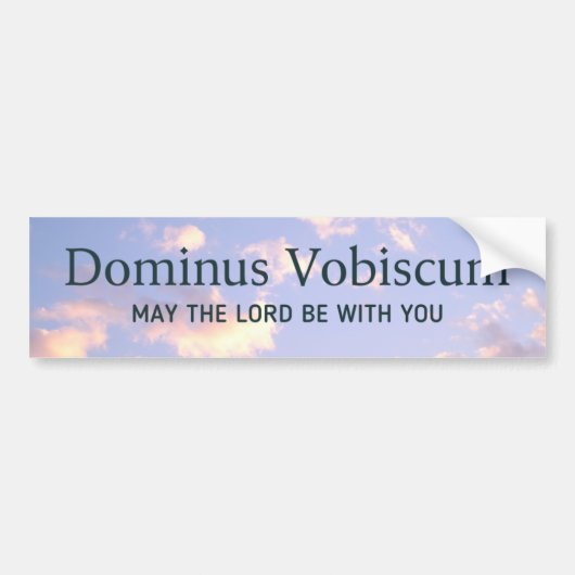 Dominus Vobiscum Trad rooms-katholieke Mass Blue S Bumpersticker (Voorkant)