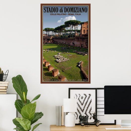 Domitian Stadium op Palatine Hill Poster (Thuiskantoor)