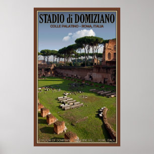 Domitian Stadium op Palatine Hill Poster