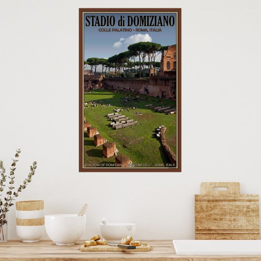 Domitian Stadium op Palatine Hill Poster (Keuken)