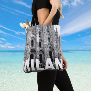 Domkathedraal Kerk van Milaan, Lombardije op een Tote Bag