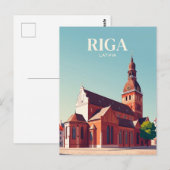 Domkerk Riga Letland Briefkaart (Voorkant / Achterkant)