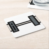 domkop kartonnen onderzetters (Schuin)