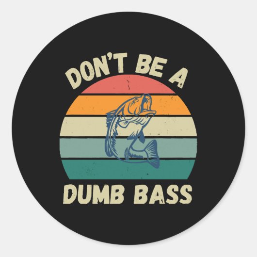 Domme Bas Ronde Sticker (Voorkant)
