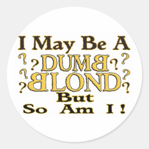 "DOMME BLOND" RONDE STICKER