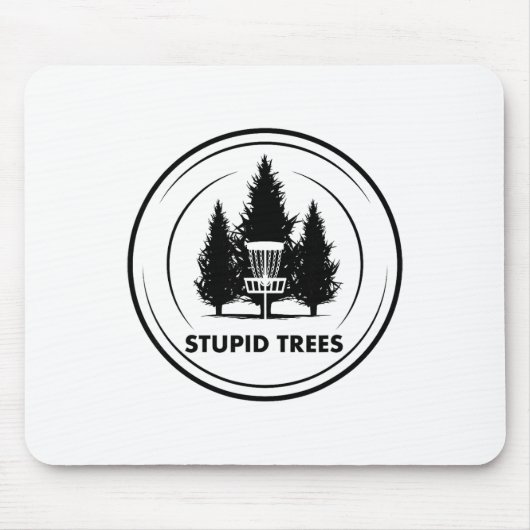 Domme Bomen Disc Golf Frisbee Golf Grappig Humor G Muismat (Voorkant)