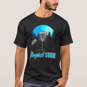 Domme Boom Dennenboom Zonsondergang Schijf Frisbee T-shirt
