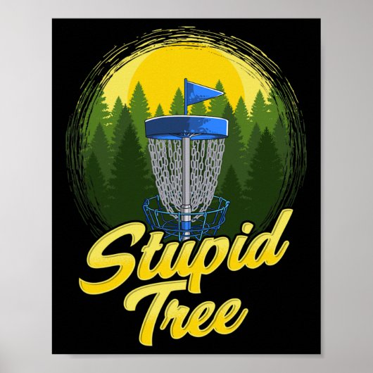 Domme Boom Disc Golf Grappige Frisbee Golf Disc Sp Poster (Voorkant)