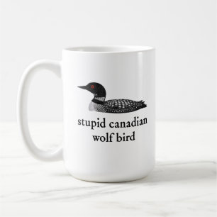 Domme Canadese Wolf Bird Hockey Romance voor Hocke Koffiemok