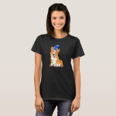 Domme Corgi Tovenaar T-shirt (Voorkant volledig)