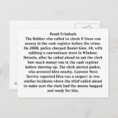 Domme criminelen briefkaart (Voorkant / Achterkant)