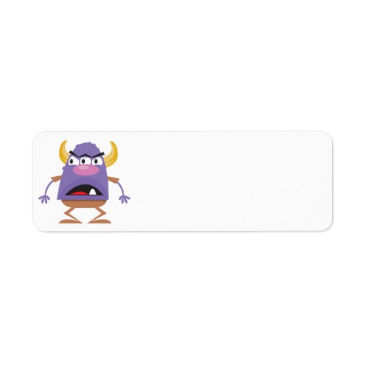 domme drie-ogige oger monster etiket (Voorkant)