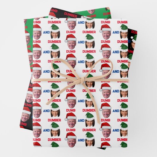 Domme en domme Haris en Biden stemmen op Trump Inpakpapier Vel (In situ)