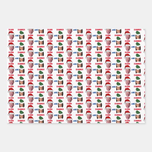 Domme en domme Haris en Biden stemmen op Trump Inpakpapier Vel (Voorkant)