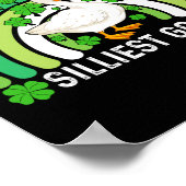 Domme gans bij de Pub grappige St. Patricks Dag. Poster (Hoek)
