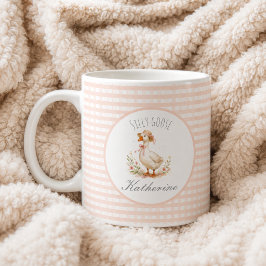 Domme Gans Elegante Roze Meisjes Aangepaste Naam Koffiemok