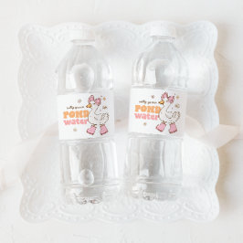 Domme Gans Vijver Waterfles Etiket
