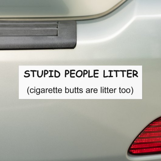 domme lul bumpersticker (Op auto)
